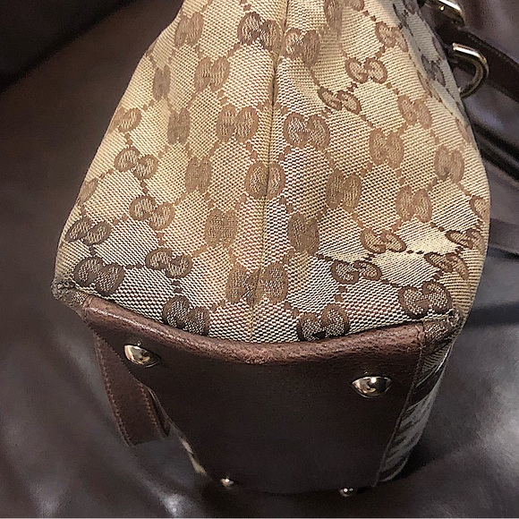 EUC Vintage Gucci GG Supreme Monogram Abbey Tote Handbag - Picture 5 of 17
